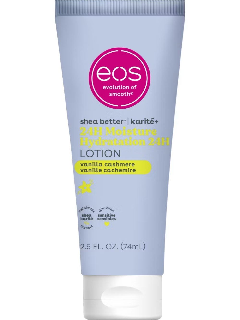 BRAND 🆕 EOS Mini Shea Better Body Lotion - Vanilla Cashmere - Travel Size 💜🪻🌼